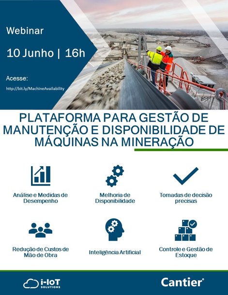 Webinar apresenta a plataforma Cantier para gestão de manutenção de máquinas na mineração